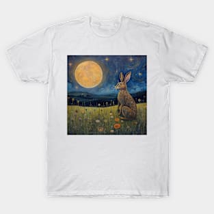 Moonlit Reverie: The Hare's Serenity 02 T-Shirt